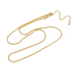 2 mm Messingkugelketten für Damen und Herren&nbsp;X-NJEW-L012-04G