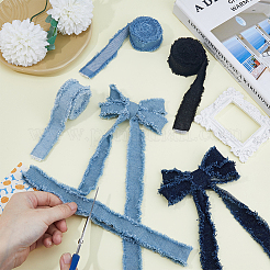 5 шт. 5-х цветные ленты из джинсовой ткани DIY-FH0007-16