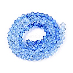 Perles de verre en fil de peinture cuite à dégradé de couleurs&nbsp;DGLA-A039-T4mm-A020