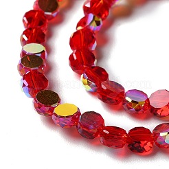 Прозрачные стеклянные бусины гальваническим пряди&nbsp;GLAA-Q099-I01-M02