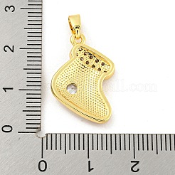 Weihnachten Messing Micro Pave Zirkonia Anhänger&nbsp;KK-H468-02D-02G