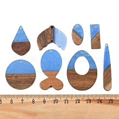 Pendentifs en bois de noyer et résine opaque&nbsp;WD-CBA583A-19