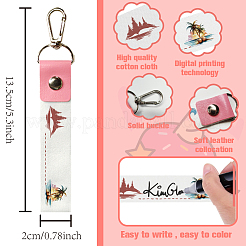 Брелок для ключей из искусственной кожи и хлопка с именным маркером AJEW-WH0514-035