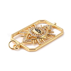 Латунные микро проложить кубического циркония подвески&nbsp;ZIRC-P092-034G-RS