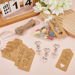 42 pendentif décoratif en forme d'ange en alliage de verre&nbsp;HJEW-WR00038