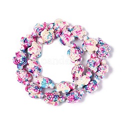 Brins de perles synthétiques teintes en turquoise&nbsp;G-P507-05C