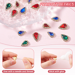45 шт. 6 стиля пришивных стеклянных стразов FIND-GA0004-48