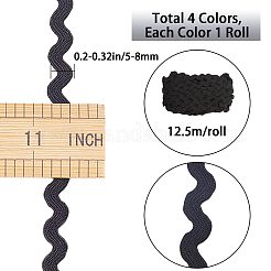 4 прядь 4-х цветный полиэстер волнообразная бахрома отделка&nbsp;OCOR-GF0002-43B