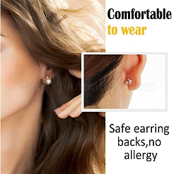 80 шт. 2-х цветные латунные серьги-клатчи-пули&nbsp;KK-YW0002-77