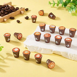 25 шт. смоляные кофейные модели украшений&nbsp;AJEW-TA0002-78