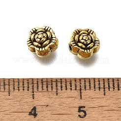 Perline in ottone con fiori di placcatura a cremagliera&nbsp;KK-M079-06G