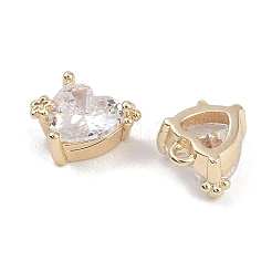 Латунные микропаве прозрачные подвески с фианитом&nbsp;X-KK-K351-45B-G