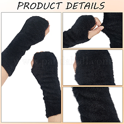 1 пара теплых перчаток без пальцев из акрилового волокна&nbsp;AJEW-CY0002-23A