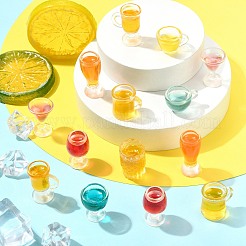 45個 9スタイル ワイン透明樹脂カボション  電話ケース & イヤリング & キーチェーン アクセサリーの diy  ミックスカラー  14~18x14~22.5x13~32.5mm  5個/スタイル&nbsp;CRES-CJZ0009-02