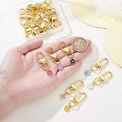 21шт 7 цвета сплава эмали кулон украшения HJEW-GA00037