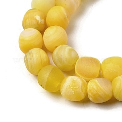 Нити окрашенных и нагретых натуральных агатовых бус с огненным кракелюром G-NH0067-B01