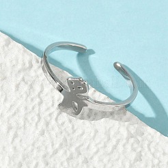 Регулируемые манжетные кольца из нержавеющей стали 304 RJEW-Z105-01P-01