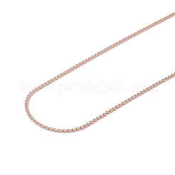 Collar de cadena serpentina de acero inoxidable 304 con revestimiento iónico (IP) para hombres y mujeres.&nbsp;NJEW-G076-01C-RG