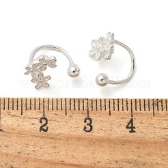 S999 серьги-гвоздики из стерлингового серебра для женщин EJEW-K303-04S