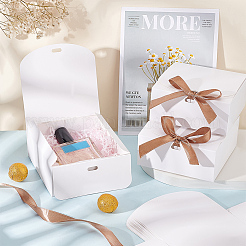 Квадратные картонные бумажные подарочные коробки для ювелирных изделий&nbsp;CBOX-WH0003-35A