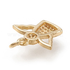 Латунные микропаве прозрачные подвески с фианитом&nbsp;LS-ZIRC-L099-032G