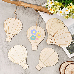 20 шт. воздушные шары незаконченные пустые деревянные подвески для рождественской живописи&nbsp;NJEW-SP0001-15