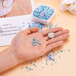 Perles de rocaille rondes en verre opaque&nbsp;GLAA-TAC0025-07A-01
