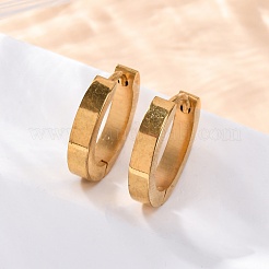 Серьги-кольца из нержавеющей стали 304 с эффектом полировки EJEW-M001-15G