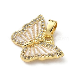 Pendentifs avec zircon cubiques à micro-pavés en laiton&nbsp;KK-I371-26G-01