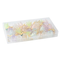 30 шт. 6 стиля подвесных украшений в виде ангела из акрила и стекла&nbsp;HJEW-FS00074