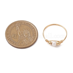 Кольца для женщин из натурального культивированного пресноводного жемчуга RJEW-JR00775-01