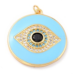 Vrais pendentifs en laiton plaqué 18k or véritable micro pavé zircone cubique&nbsp;ZIRC-L100-084G-01