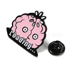 Забавные значки с изображением загружающегося мозга из эмали&nbsp;JEWB-I060-04EB-02