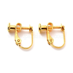 真鍮製ねじ式クリップイヤリングパーツ  スパイラルイヤークリップ  穴開けないイヤリング  ゴールドカラー  13~15x13x5mm&nbsp;LS-KK-L164-02G