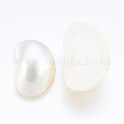 Натуральная белая ракушка перламутр кабошоны SSHEL-P014-01B