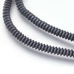 Немагнитные синтетический гематит бисер пряди&nbsp;G-I208-03F-A-4x1mm