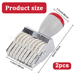 Einstellbarer Datums-Zahlenstempel aus Kunststoff&nbsp;AJEW-WH0248-567