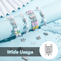 100 комплект застежек-коробок из нержавеющей стали 304 с 2 прядями и 4 отверстиями STAS-DC0012-94