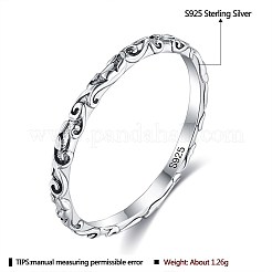 925 стерлингового серебра кольца перста RJEW-BB48501-7