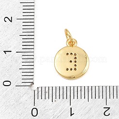 Latón micro pavimenta claro cubic zirconia encantos&nbsp;CU-CBA56CE-12G-E