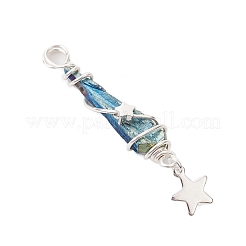 3 шт. 3 стиля гальванизированные натуральные кварцевые кристаллы самородки медная проволока обернутые подвески&nbsp;PALLOY-JF03128-05