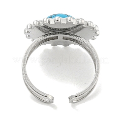 Кольца-манжеты из синтетической бирюзы из нержавеющей стали 304&nbsp;G-Z056-08P-02