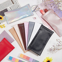 11шт 11-цветный прямоугольный чехол для очков из искусственной кожи pu AJEW-CP0005-56