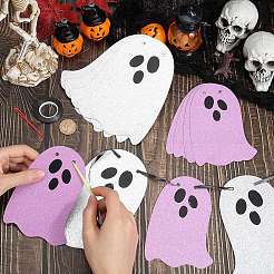 Хэллоуин тема призрак бумага висит ленточка&nbsp;DIY-WH20014-02B