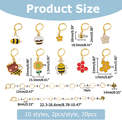 DIY-Strickwerkzeug-Sets mit Bienenmotiv&nbsp;HJEW-HS00019