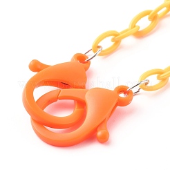 3 pièces 3 couleurs colliers de chaîne de câble en plastique abs personnalisés&nbsp;NJEW-JN03484-05