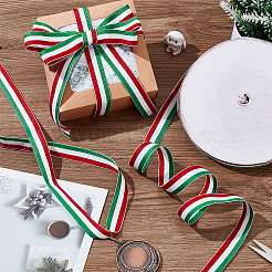 Лента в полоску из трехцветного полиэстера длиной 50 ярд.&nbsp;OCOR-WH0078-199B