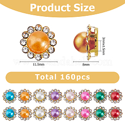 160шт пластиковый пришивной стразы&nbsp;FIND-HS0002-24