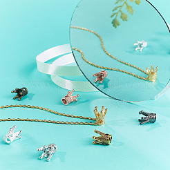 32 шт. 8-х цветные бусины из сплава в тибетском стиле и бусины из сплава FIND-CA0002-82