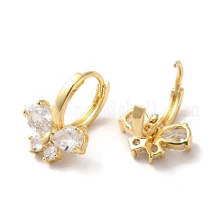 Серьги-кольца с кубическим цирконием в виде бабочки ZIRC-Q201-26G-02